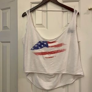 😍 Rue 21 tank top tee 4th Of July flag colors